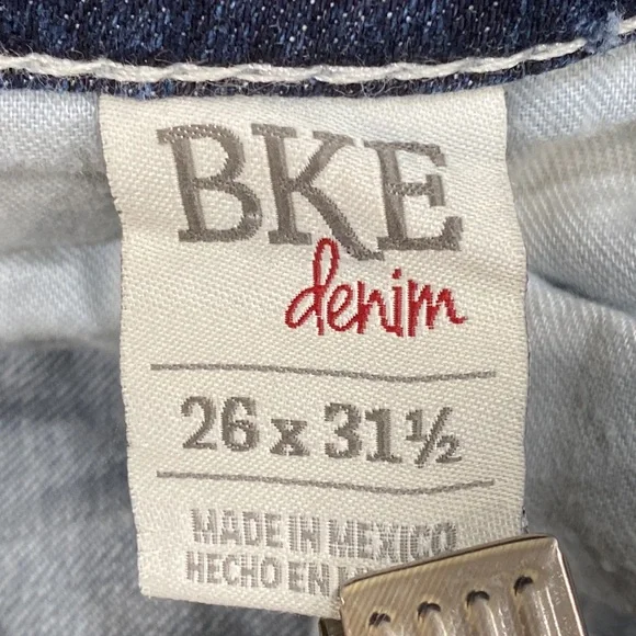 BKE Straight Leg Distressed Ripped Mid Rise Jeans 26 - Picture 13 of 15